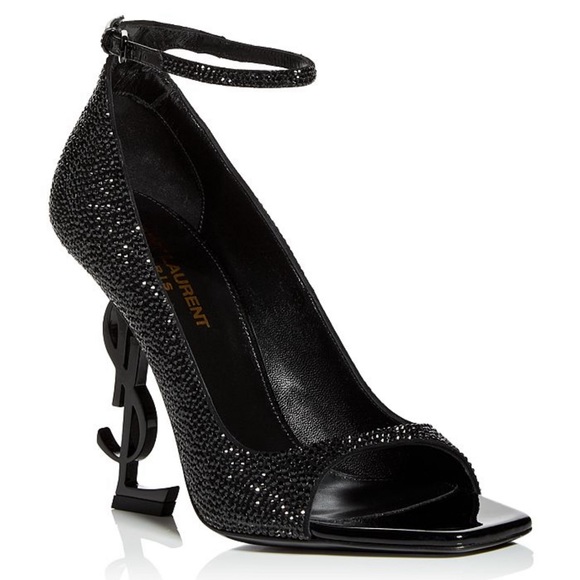 YSL Saint Laurent
Women's Opyum Crystal Embellished Logo High Heel Sandals - Picture 5 of 17